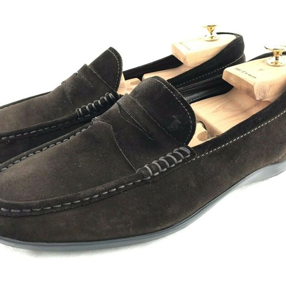 TODS Penny Loafers Men 8.5 Suede Brown Slip On Cas display picture 1